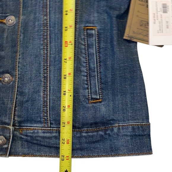 Stetson Womens Floral Embroidered Denim Jacket Medium Wash Blue Coastal Cowgirl - Picture 3 of 6